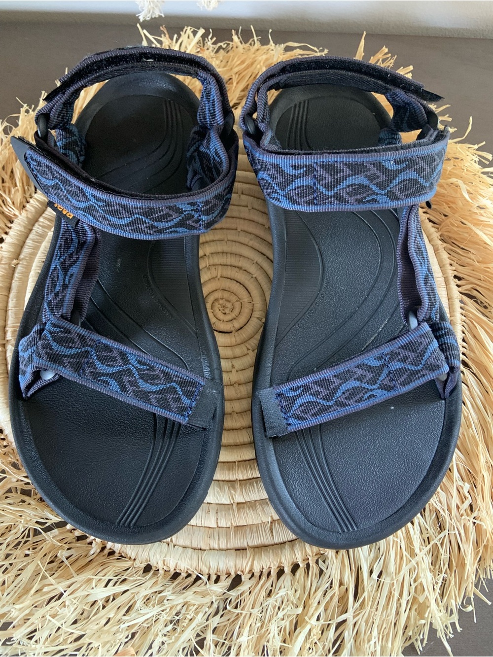 TEVA Men's Hurricane XLT Hiking Sandals Black Blue 8 - Picture 2 of 12